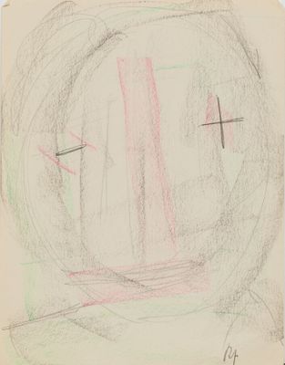 une image représentant un dessin d'une porte sur laquelle figure une croix