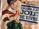 une affiche représentant une femme tenant une botte de laitue