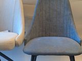 pair of mid - century style chairs with upholstered upholstered seats