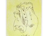 l'image d'un dessin représentant une femme avec un chapeau sur la tête