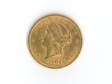 an image of a gold coin on a white surface