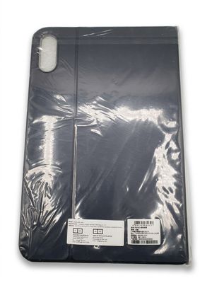 a picture of a black folder with a label on it