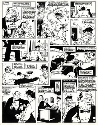 une bande dessinée représentant un homme en costume-cravate