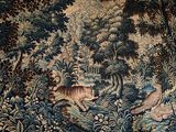 a picture of a tapestry hanging on the wall