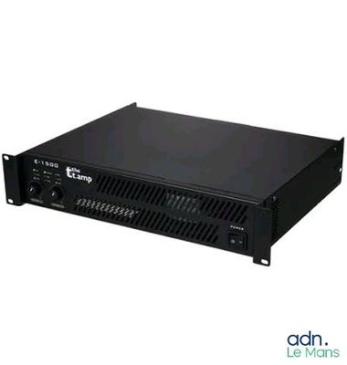 the back of a black amplifier with a white background