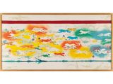 une image représentant un tableau représentant un ciel coloré avec des nuages