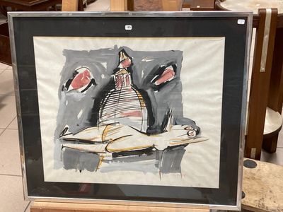 une image d'un tableau sur un chevalet dans une pièce