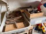 many tools that are sitting on the shelf in the garage