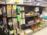 many items on the shelves in the store for sale