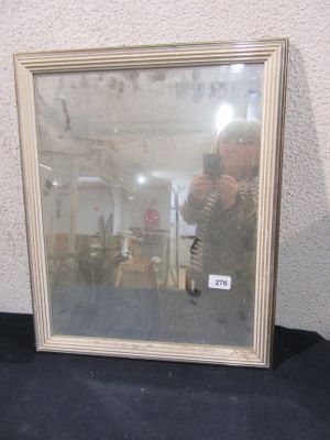 Miroir Encadrement Argente .