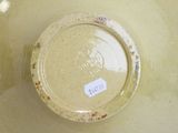 a close up of a bowl with a label on it