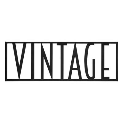 une photo en noir et blanc du mot « vintage » sur fond blanc