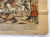 a drawing of a man on a horse being attacked by a man on a horse