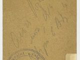 a close up of a piece of paper with a stamp on it