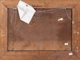 a piece of paper that has been pinned to a wooden frame