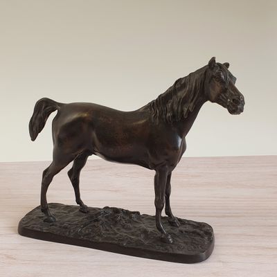 D'après Pierre-Jules MENE (1810-1879) : "Cheval à l'arrêt" Epreuve en  - Photo 1