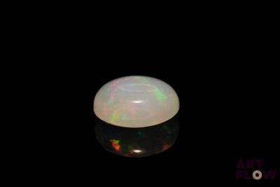 an image of a white oplite on a black background