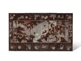 an image of a wooden panel with a painting on it