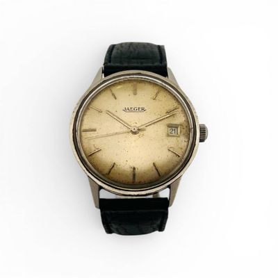 JAEGER Montre bracelet homme en acier à cadran champagne sig…