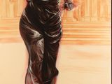 une image représentant un tableau d'une femme en robe longue