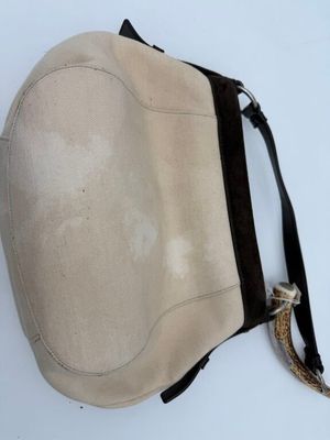 YVES SAINT-LAURENT Rive Gauche Sac à main en toile de coton …