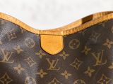 a close up of a louis vuitton handbag