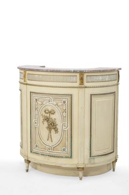 an image of a white and gold bar with a marble top