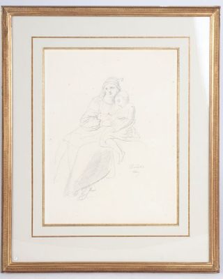 l'image d'un dessin représentant une femme assise sur une chaise