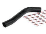 a close up of a black hose on a white background