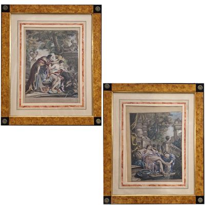 D'Après DE TROY Suzanne et les Vieillards et Bethsabée au ba…