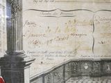 a picture of a drawing on the wall of a room