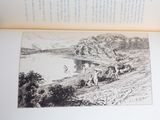 an open book with a picture of a man on a horse drawn cart