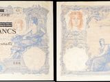deux anciens billets de banque français sur lesquels figurent les portraits d'un homme et d'une femme
