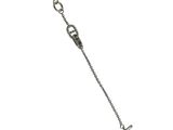 a close up of a chain bracelet with a cross on it