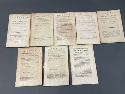 9 brochures révolutionnaires de Brissot :
