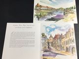 a picture of a watercolor painting of a city