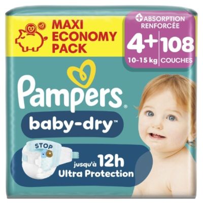 Culottes-couches Pampers Baby Dry, taille 4 – 12 kg