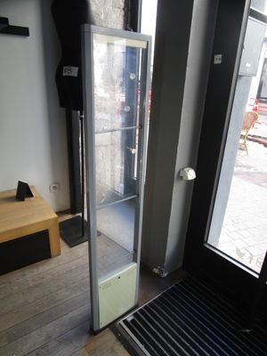 a glass door that is open in a room