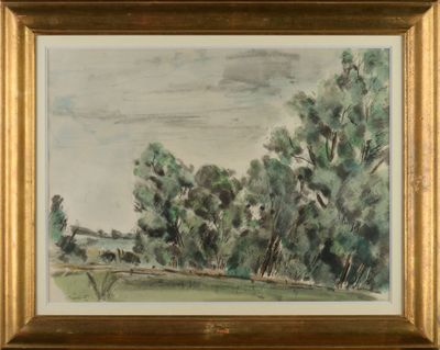 André DIGNIMONT (1891-1965) " Sous-bois" aquarelle sur trait…