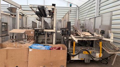 une machine qui se trouve à l'intérieur d'un bâtiment