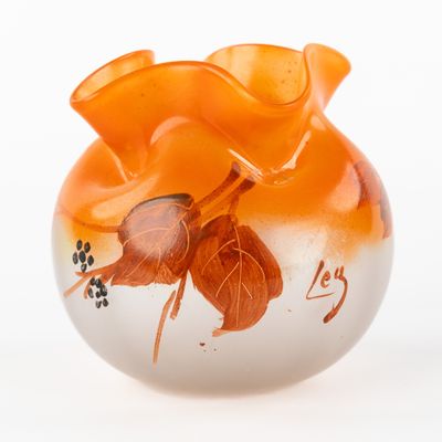 François-Théodore Legras (1839-1916) 'Petit Vase', verre.