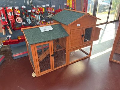 a dog house that is on display in a store