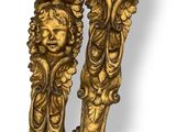 paire de figurines plaquées or représentant une femme et un homme