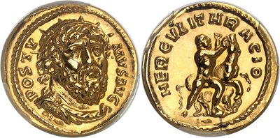 a gold coin with an image of a man on a horse
