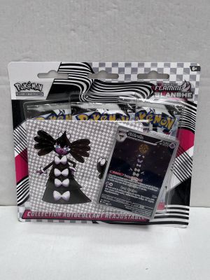 a bag of pokemon trading cards with a black and white design