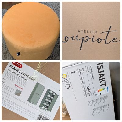 plusieurs photos d'une boîte contenant un gâteau, d'une boîte contenant un gâteau et d'une boîte contenant un gâteau