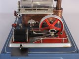 a small model of a steam engine on a table