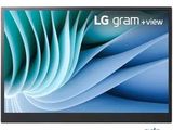 a close up of a monitor on a white background with the words lg gram view