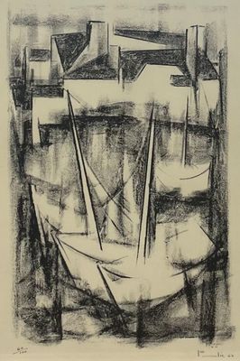 Fernand ELIE (1906-1992) Bretagne lithographie Signée en bas…