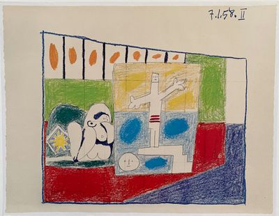 drawing of a child ' s drawing of a person sitting on a couch